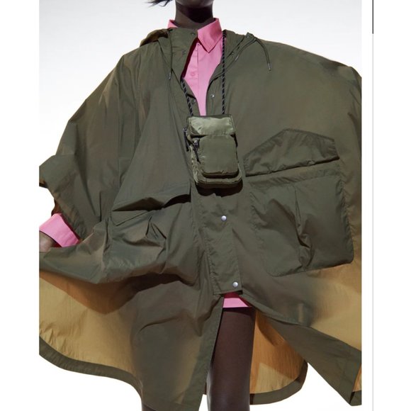 NWT ZARA GREEN CORDED CELL PHONE CASE BAG - Picture 2 of 9